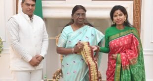 "Manasmita Jena and Giridhari Prasad Nayak's Memorable Courtesy Visit to the President of India: A Tribute to Unity and Creativity"