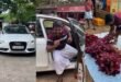 Kerala Farmer Turns Heads by Selling Fresh Spinach from His Audi at Local Market