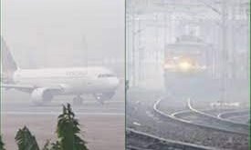 "Delhi Faces Severe Fog Disruptions: 18 Trains Delayed, Flight Operations Hit"