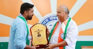 Sajeev Elambal Honored with National Award by Bharath Sevak Samaj