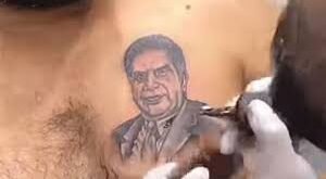 Viral Video: Man Gets Ratan Tata's Face Tattooed in Heartfelt Tribute