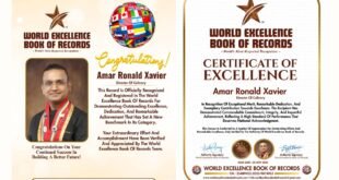 Chef Amar Ronald Xavier Honored by World Excellence Book of Records for Culinary Excellence