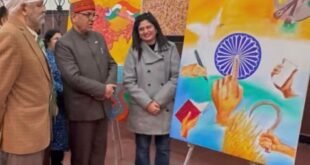 Artist Mahua Gupta Showcases Creative Expression at 16th National Voters’ Day Celebration in Jammu