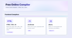 Free Online Compiler: A Browser-Based Coding Platform for Developers to Run and Test Code Instantly